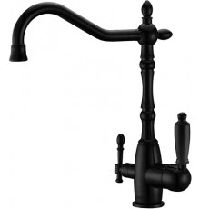 Смеситель Zorg Sanitary ZR 312 YF-33-black для кухонной мойки однорычажный, черный