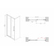 Душевая дверь ABBER Schwarzer Diamant AG30150BMH