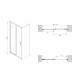 Душевая дверь ABBER Schwarzer Diamant AG30170B