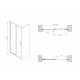 Душевая дверь ABBER Schwarzer Diamant AG30180B