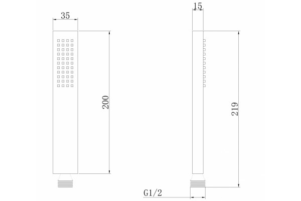 Душевая лейка ABBER AF0050W латунь, белый