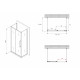 Душевой уголок ABBER Schwarzer Diamant AG30140H-S85-S85