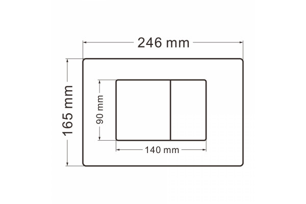 Кнопка смыва ABBER AC0120MW белая матовая