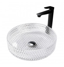Раковина накладная стеклянная ABBER Glas AK2301 прозрачная