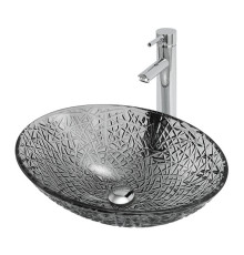 Раковина накладная стеклянная ABBER Glas AK2303B черная