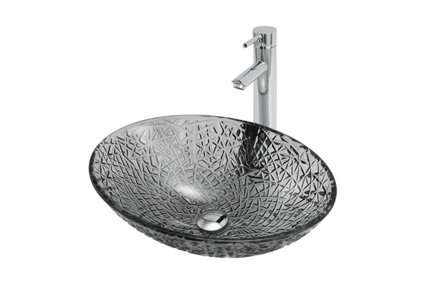 Раковина накладная стеклянная ABBER Glas AK2303B черная