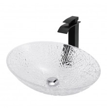 Раковина накладная стеклянная ABBER Glas AK2303 прозрачная