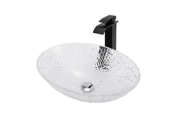 Раковина накладная стеклянная ABBER Glas AK2303 прозрачная