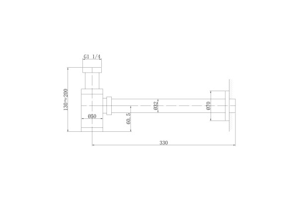 Сифон для раковины ABBER AF0030NG, никель