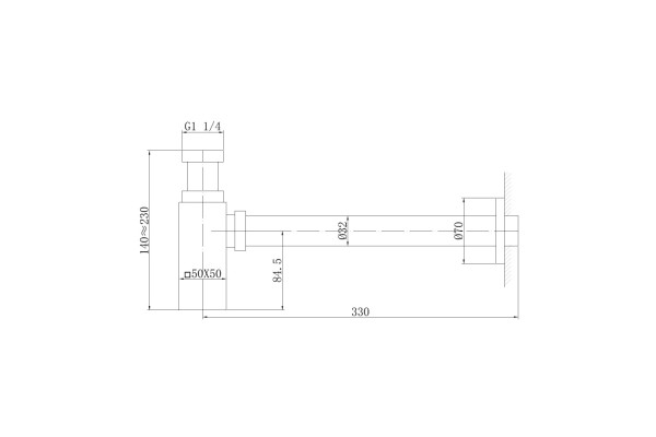 Сифон для раковины ABBER AF0031RG, розовое золото