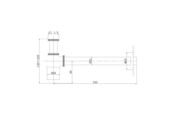 Сифон для раковины ABBER AF0032B черный матовый