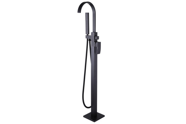 Смеситель ABBER Wasserfall AF8615B напольный, черный матовый