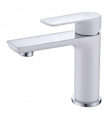 Смеситель ABBER Weiss Insel AF8010W для раковины, белый-хром