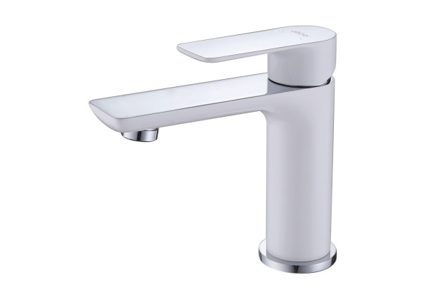 Смеситель ABBER Weiss Insel AF8010W для раковины, белый-хром