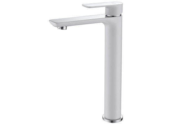 Смеситель ABBER Weiss Insel AF8011W для раковины, белый-хром