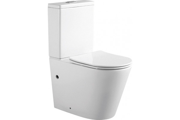 Унитаз-компакт Акватек Вега AQ2904-00 горизонтальный выпуск белый, 39x63 см