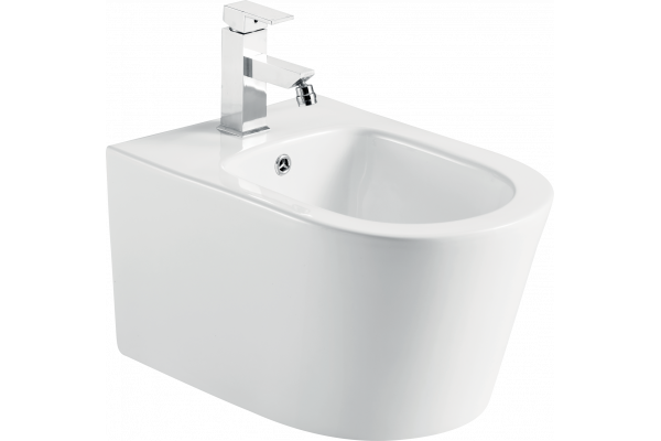 Биде подвесное Акватек Оберон AQ0516-00 цвет белый, овальное, 36.5x53.5 см