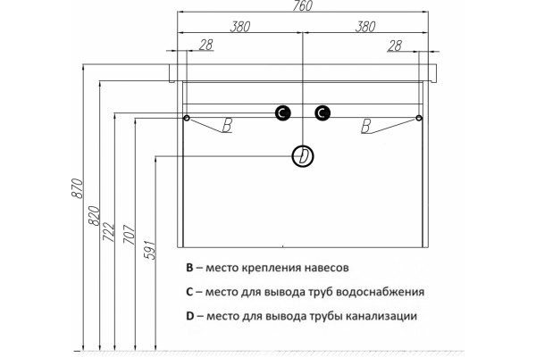 Мебель для ванной Акватон Капри 80 подвесная ручки хром,  в современном стиле