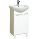 Тумба для комплекта Акватон Рико 50 белая, ясень фабрик, напольная, с дверками