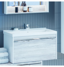 Тумба для комплекта Акватон Капри 80 бетон пайн подвесная, с ящиками