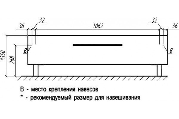 Тумба Акватон Мадрид 120 М напольная, с ящиками, ручки хром