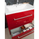 Тумба Акватон Мадрид 80 белый с ящиками, напольная, с доводчиками