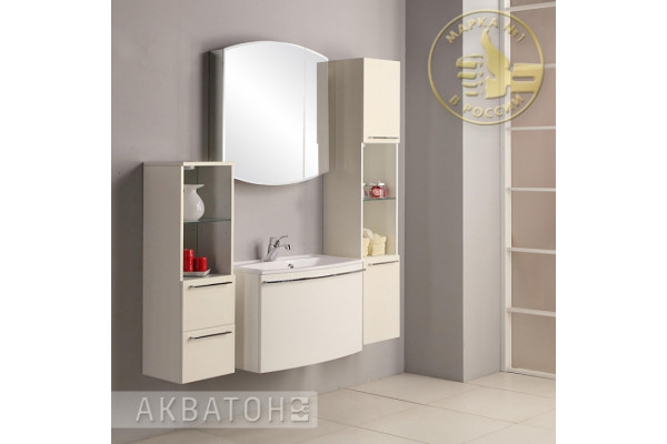 Тумба для комплекта Акватон Севилья 80 белый жемчуг с ящиками, подвесная