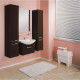 Тумба с раковиной Акватон Ария 65 темно-коричневая, с ящиками, подвесная