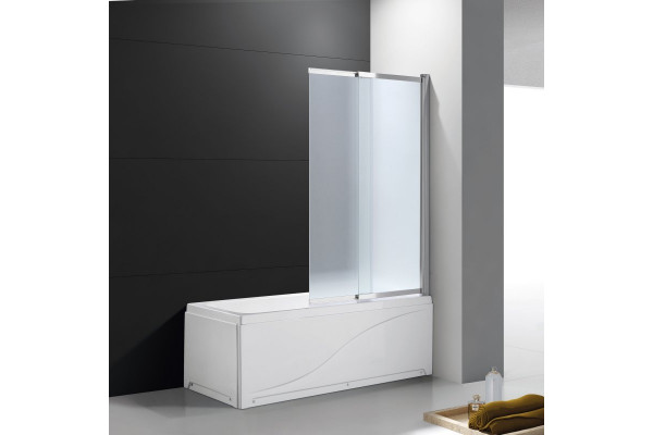 Шторка на ванну Cezares Slider VF-11-90/150-P-Cr стекло рифленое