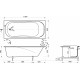 Ванна из искусственного камня Эстет Альфа 180x80 с ножками, пристенная, прямоугольная