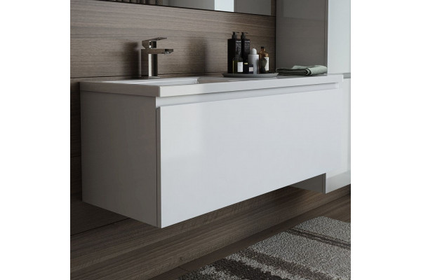 Тумба с раковиной Эстет Dallas Luxe 115 подвесная, 1 ящик, L, левая