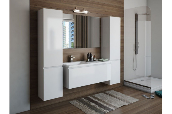 Тумба с раковиной Эстет Dallas Luxe 115 подвесная, 1 ящик, L, левая