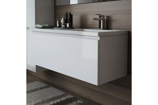 Тумба с раковиной Эстет Dallas Luxe 130 подвесная, 1 ящик, R, правая