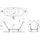 Ванна из искусственного камня Эстет Скарлетт 180x75 отдельностоящая, овальная