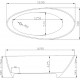 Ванна из искусственного камня Фэма Стелла 170x80 белый глянец овальная, отдельностоящая