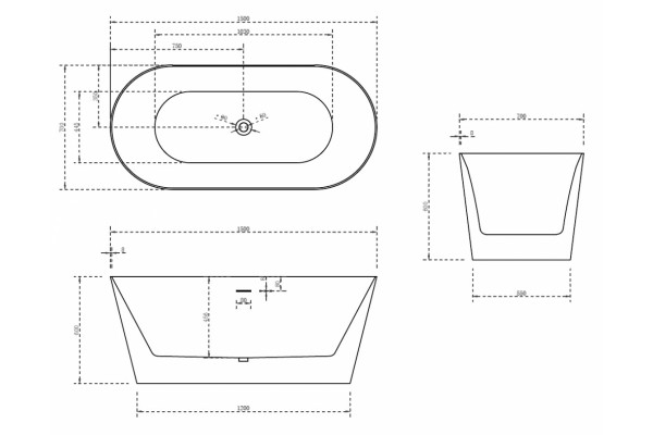 Акриловая ванна ABBER AB9222-1.5 белая