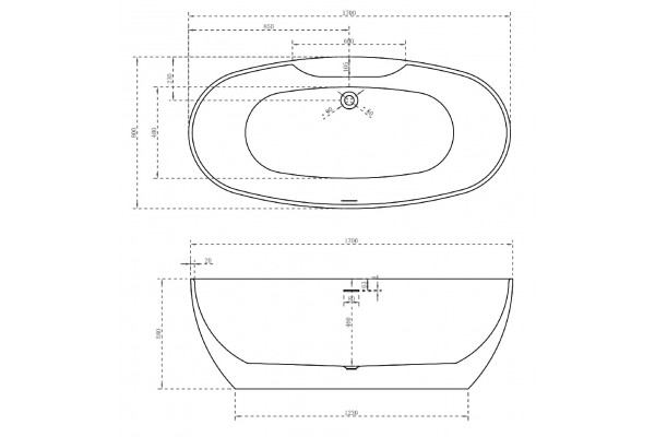Акриловая ванна ABBER AB9323 белая