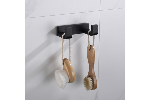 Крючок двойной ABBER Westen AA1750B черный матовый