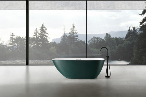 Ванна из искусственного камня ABBER Dortmund AM9911MBG темно-зеленая матовая