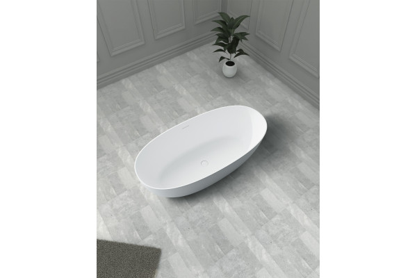 Ванна из искусственного камня ABBER Stein AS9624-1.7 белая матовая