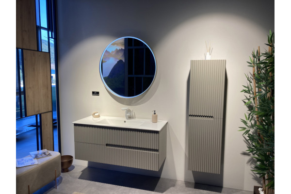 Зеркало ORKA Moonlight 90x90 c LED подсветкой, бежевый матовый
