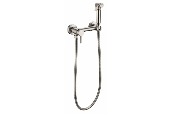 Смеситель встраиваемый с гигиеническим душем Grocenberg GB103N Никель 45668