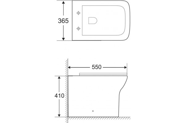 Унитаз приставной BelBagno Romano BB248CBR белый, прямоугольный, 36.5x55 см