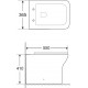 Унитаз приставной BelBagno Romano BB248CBR белый, прямоугольный, 36.5x55 см