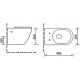 Унитаз подвесной SantiLine SL-5018MB безободковый, с микролифтом, черный, овальный, 36.5x48.5 см