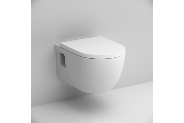 Унитаз подвесной Am.Pm Like C801701SC FlashClean с микролифтом, белый, овальный, 35.5x53 см