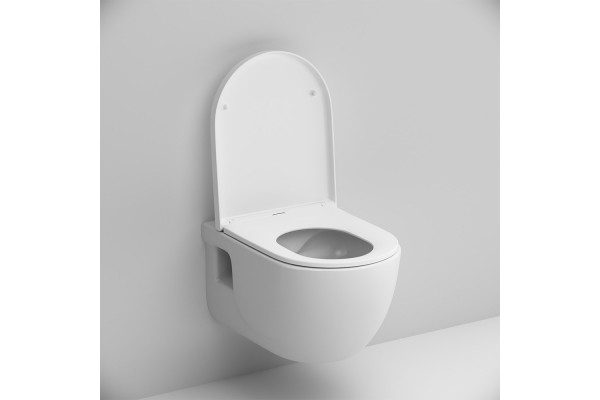 Унитаз подвесной Am.Pm Like C801701SC FlashClean с микролифтом, белый, овальный, 35.5x53 см