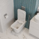 Унитаз подвесной Cerutti Spa Nivolet Aria 9034 безободковый, с микролифтом, 36x49.5 см