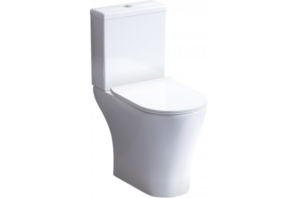 Унитаз-компакт Damixa Sirius DX86C8600SC безободковый, с микролифтом, 37.5x60.5 см