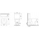 Унитаз-компакт Damixa Sirius DX86C8600SC безободковый, с микролифтом, 37.5x60.5 см